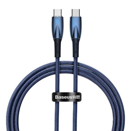 Baseus Glimmer USB-C - USB-C töltőkábel 100W 1m kék (CADH000703)