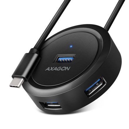 Axagon HUE-P1C SuperSpeed 4xUSB-A portos, USB-C csatlakozós hub