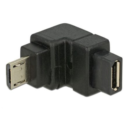 Delock USB 2.0 Micro-B apa > USB 2.0 Micro-B anya derékszögű adapter (65668)