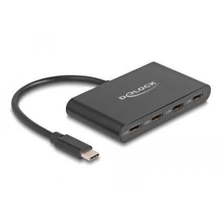 DeLock 4 portos USB 3.2 Gen 2 Type-C Hub (64129)