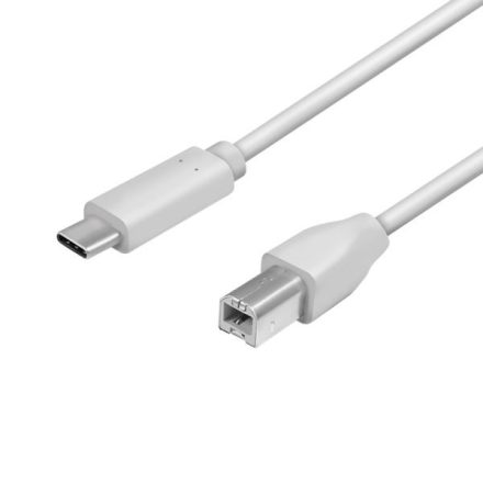 LogiLink CU0160 Type-C apa - USB-B apa kábel szürke 1m