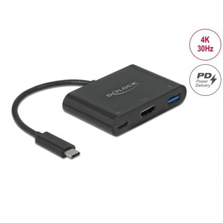 Delock USB-C -> HDMI + USB-A + USB-C PD adapter (64091)