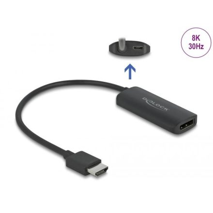 Delock HDMI-A apa - DisplayPort anya adapter 8K (64213)