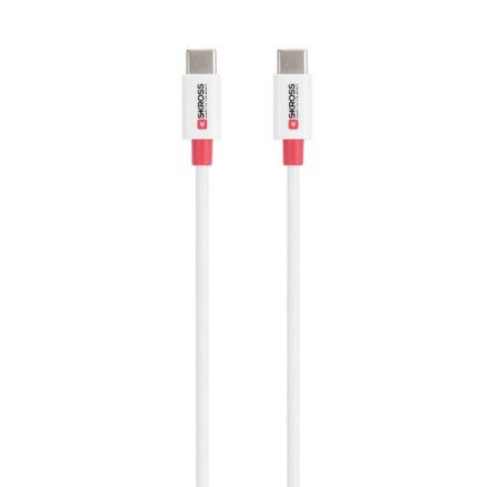 SKROSS USB-C - USB-C adatkábel 200cm fehér-piros (SKCA0009C-C200CN)