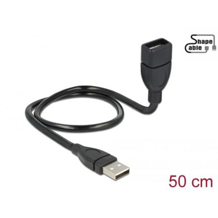 Delock ShapeCable USB 2.0 Type-A apa > USB 2.0 Type-A anya kábel 0,5m (83499)