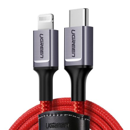 UGREEN USB-C - Lightning kábel 3A 1m piros (20309)
