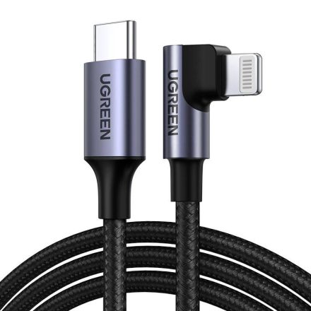 UGREEN US305 USB-C - Lightning lapos kábel 3A 1m fekete (60763)