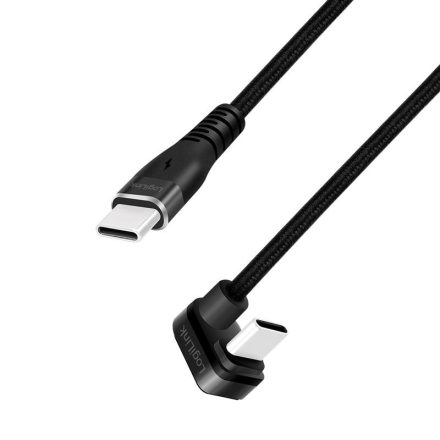 LogiLink USB-C - USB-C (U-alakban hajlított) kábel 1m fekete (CU0190)