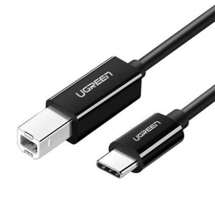 UGREEN US241 USB-C 2.0 - USB-B nyomtatókábel 1m fekete (80811)