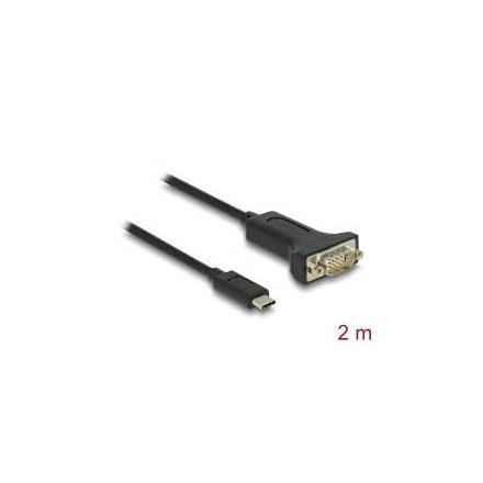 Delock USB Type-C - 1 x soros RS-232 D-Sub 9 tűs apa adapter 2m (64196)