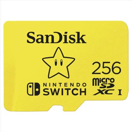 256GB microSDXC Sandisk Nintendo Switch UHS-I CL10 U3 A1 V30  (183573 / SDSQXAO-256G-GNCZN)