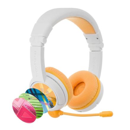 BuddyPhones School+ sztereó Bluetooth headset sárga-fehér (BT-BP-SCHOOLP-YELLOW)