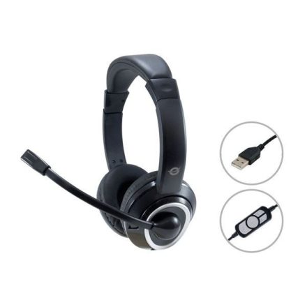 Conceptronic headset fekete (POLONA01B)