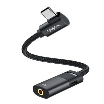 Mcdodo USB-C - AUX 3.5mm jack + USB-C adapter fekete (CA-1880)