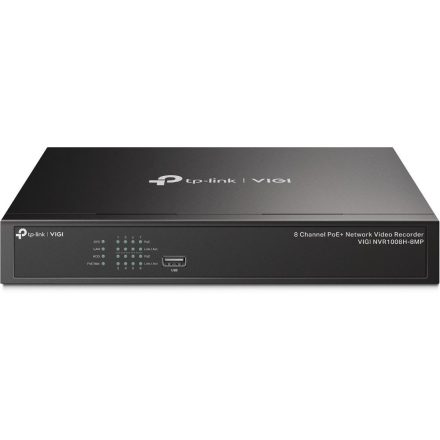 TP-Link VIGI NVR1008H-8MP 8 csatornás NVR fekete