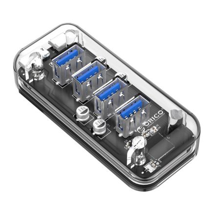 Orico 4x USB 3.0 Hub átlátszó (F4U-U3-CR)