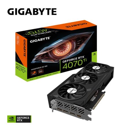 Gigabyte GeForce RTX 4070 Ti 12GB WINDFORCE OC 12G videokártya (GV-N407TWF3OC-12GD)