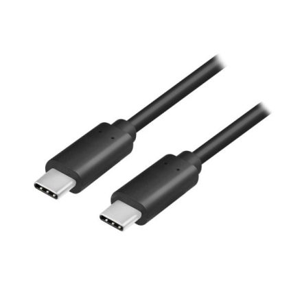 LogiLink USB-C apa - USB-C apa kábel 0,5m fekete (CU0128)