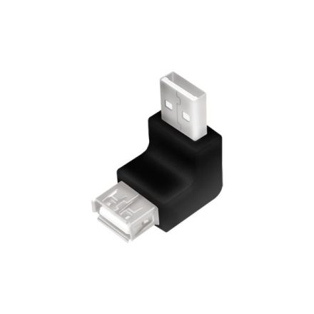 LogiLink USB 2.0 apa-anya derékszögű adapter fekete (AU0025)