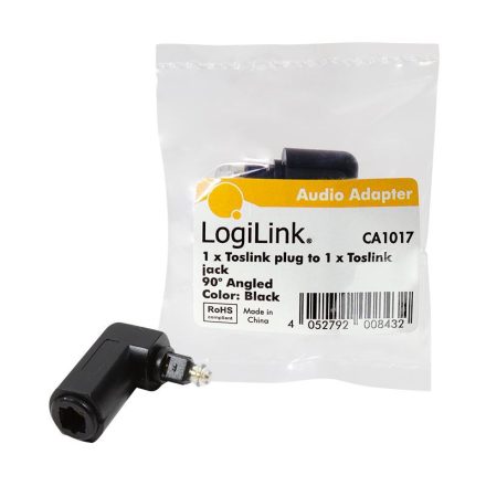 Logilink Toslink apa - Toslink anya derékszögű audio adapter fekete (CA1017)