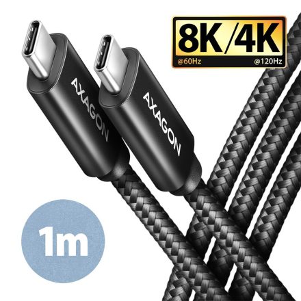 Axagon BUCM432-CM10AB NEWGEN+ USB-C - USB-C adat- és töltőkábel 1m fekete