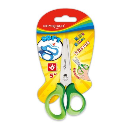 Keyroad Soft Grip tompa fejű olló 13cm (KR971505)