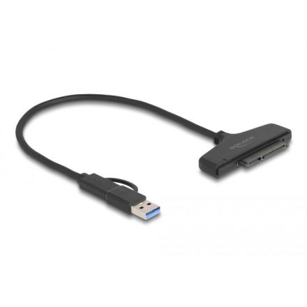 Delock USB - SATA 6Gb/s átalakító USB Type-C vagy A-típusú USB csatlakozóval (61042)