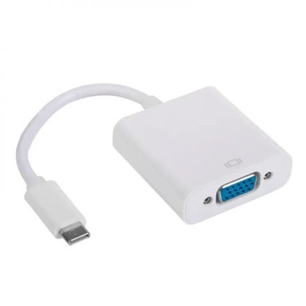 Akyga USB type C - VGA átalakító adapter 15cm fehér (AK-AD-55)