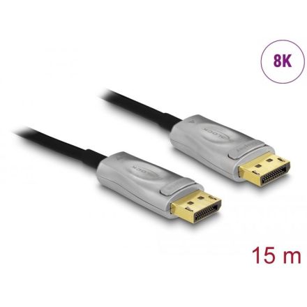 Delock aktív optikai kábel DisplayPort 1.4 8K 15 m (85886)