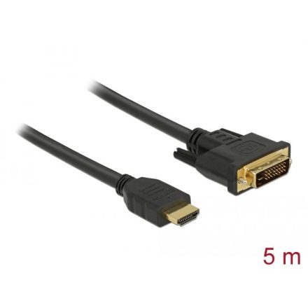 Delock HDMI -> DVI 24+1 kétirányú kábel 5m (85656)