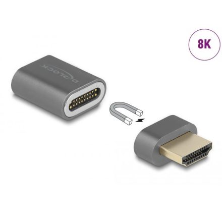 Delock HDMI apa - anya 8K60Hz mágneses adapter (66684)