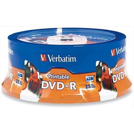 Verbatim Printable DVD-R 4.7GB X16 (25db/csomag) (VER435389)