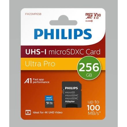 Philips Micro SDXC 256GB Class 10 UHS-I memóriakártya adapter (PH133532)