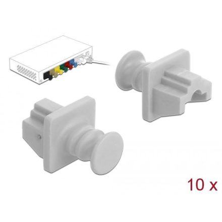 Delock porvédő az RJ45 hüvely 10db fehér (86507)