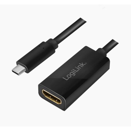 Logilink USB 3.2 Gen2 Type-C apa -> HDMI anya adapter fekete (UA0380)