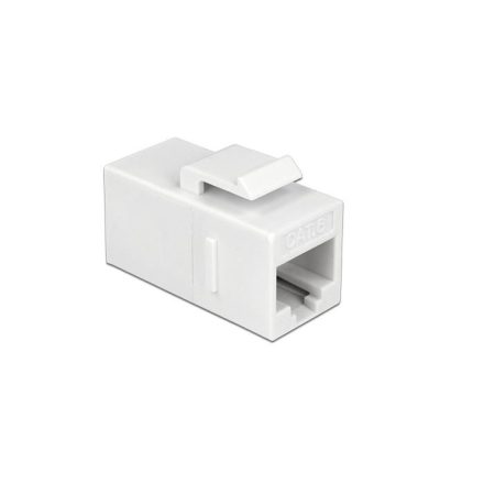 Delock RJ45-aljzat > RJ45-aljzat, Cat.6 UTP Keystone modul fehér (86379)