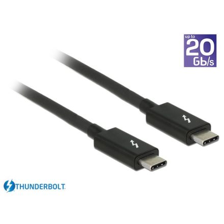 Delock Thunderbolt 3 USB-C összekötő kábel 1,5m fekete (84846)