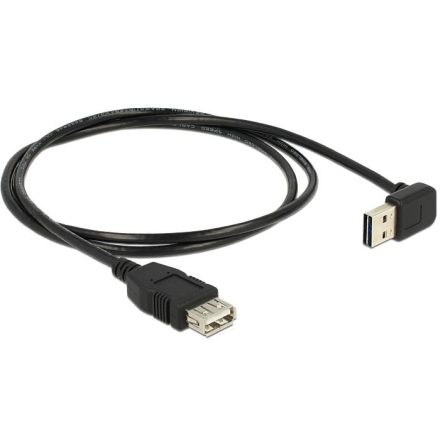 Delock EASY USB 2.0 Type-A apa fordított  -> Type- A anya hosszabbító kábel 1m fekete (83547)