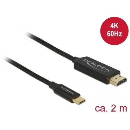 Delock USB Type-C koax kábel HDMI-hoz (DP Alt Mode) 2m (84905)