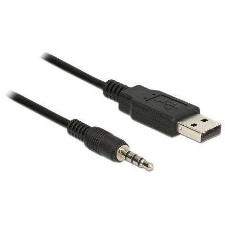 Delock USB TTL apa -> 3,5mm 4tűs sztereó jack apa kábel 1,8m (83779)