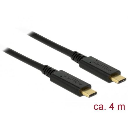 Delock USB 2.0 Type-C -> Type-C kábel 4m fekete (85206)