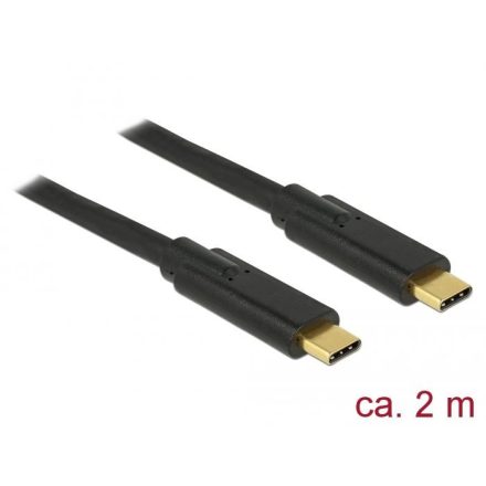 Delock USB-C -> USB-C kábel 2m fekete (85527)