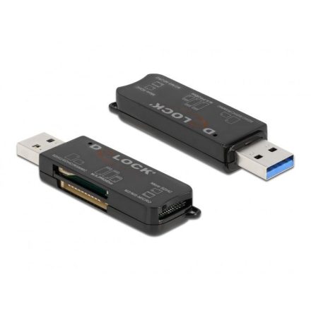 DeLock USB 3.0 SD/MicroSD/MS kártyaolvasó (91757)