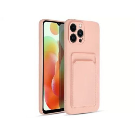 Haffner Card Case Xiaomi Redmi Note 12 5G/Poco X5 5G szilikon tok kártyatartóval pink (PT-6627)