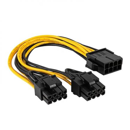Akyga PCI Express 8-pin - 2x 6+2-pin kábel (AK-CA-81)