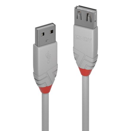 Lindy USB 2.0 Type A hosszabbító kábel 3m szürke (36714)