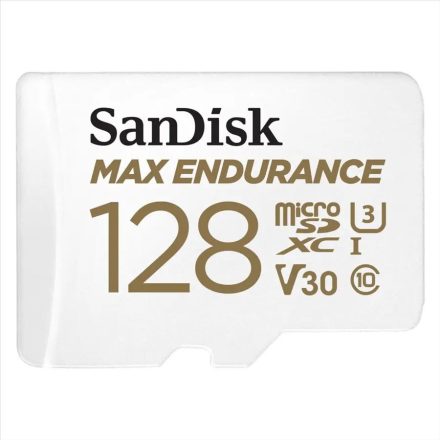 128GB microSDXC memória kártya Sandisk Max Endurance CL10 U3 V30 + adapter (186474 / SDSQQVR-128G-GN6IA)