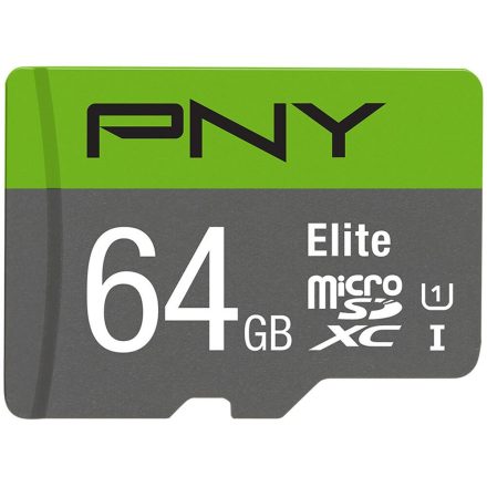 64GB microSDXC PNY Elite U1 + adapter (P-SDUX64U185GW-GE)