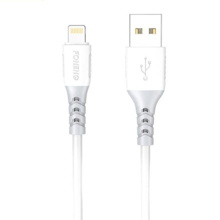 Foneng X66 USB-A - Lightning kábel 1m fehér-szürke (6970462516712)