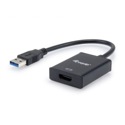 Equip 133385 USB-A apa - HDMI anya adapter fekete